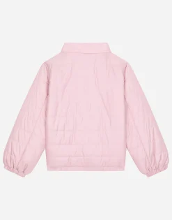 Padded nylon jacket with logo tag