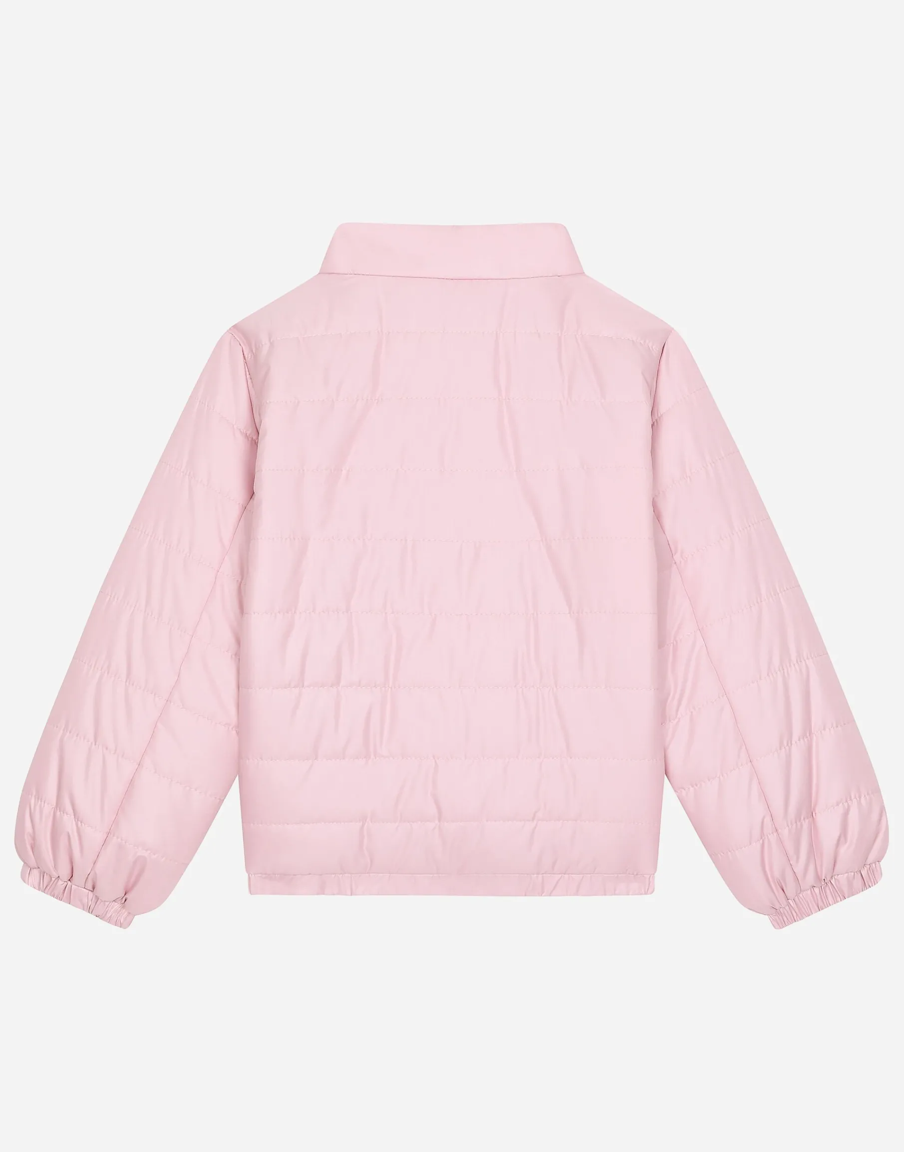 Padded nylon jacket with logo tag