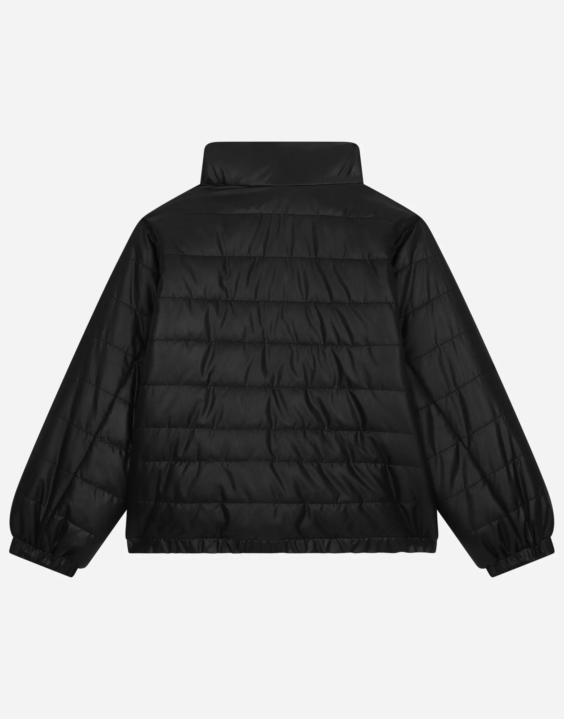 Padded nylon jacket with logo tag