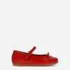 Patent leather ballet flats with metal DG logo