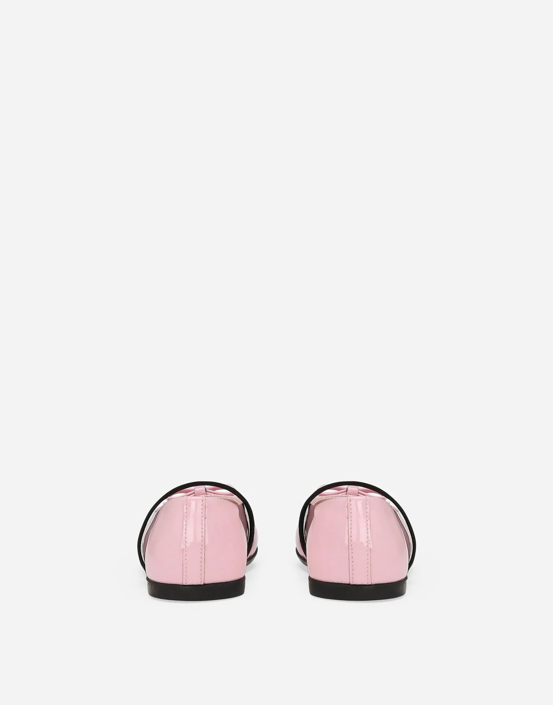 Patent leather ballet flats with bow