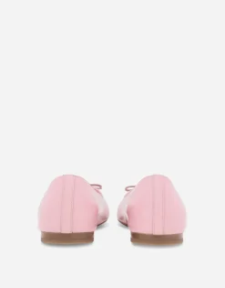 Patent leather ballet flats with metal DG logo