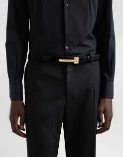Patent leather belt