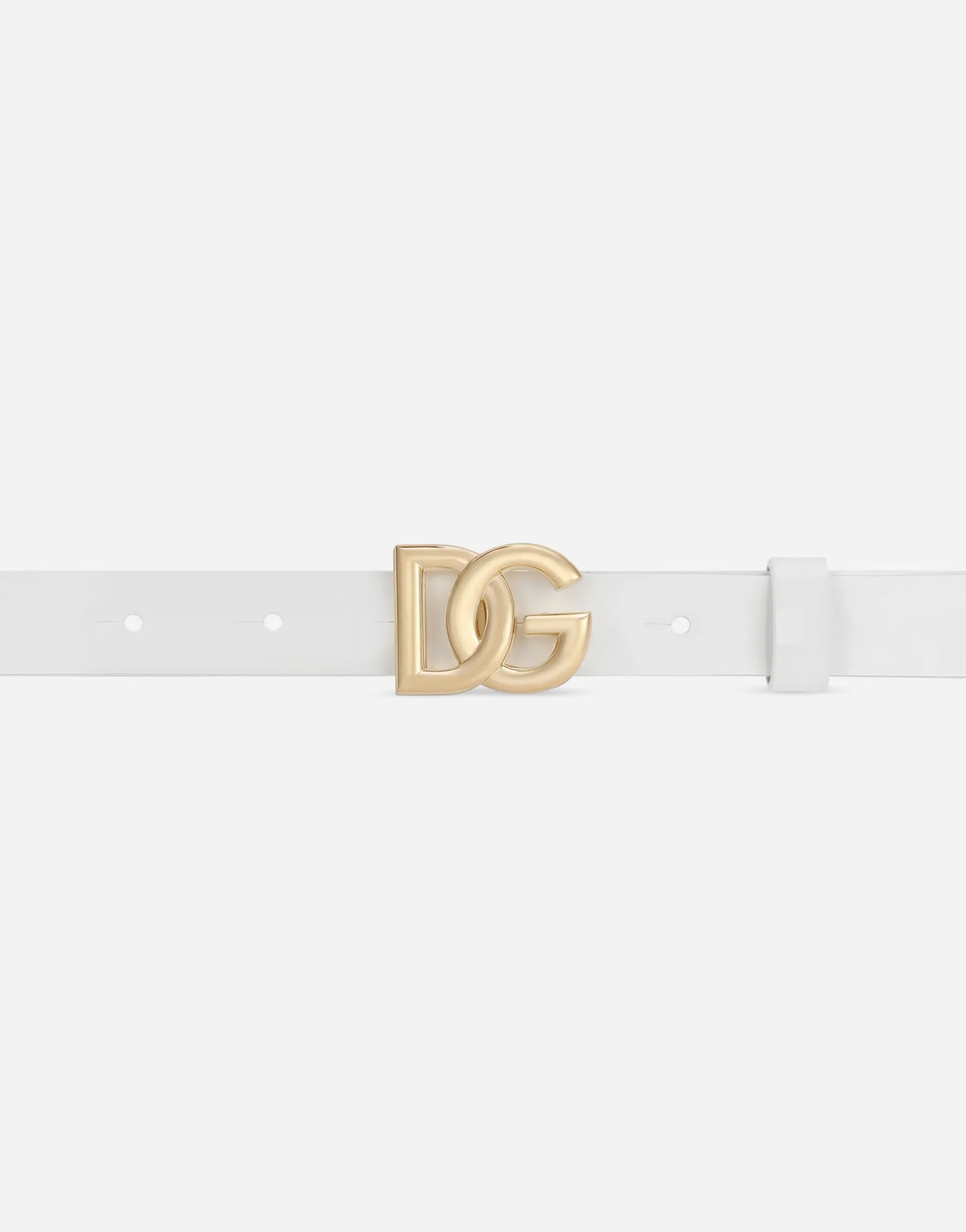 Patent leather belt with DG logo