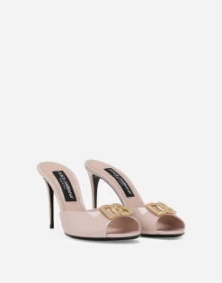 Patent leather mules