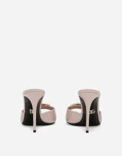 Patent leather mules