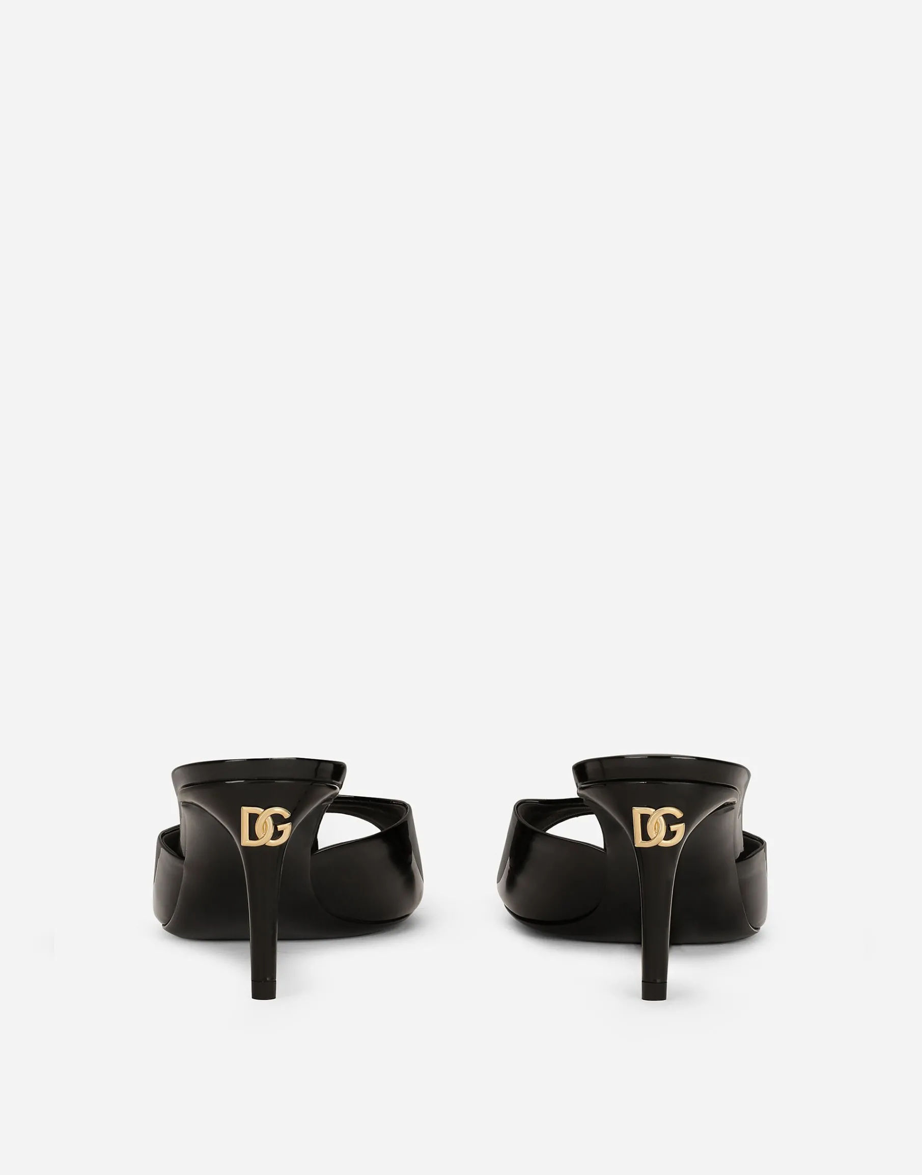 Patent leather mules