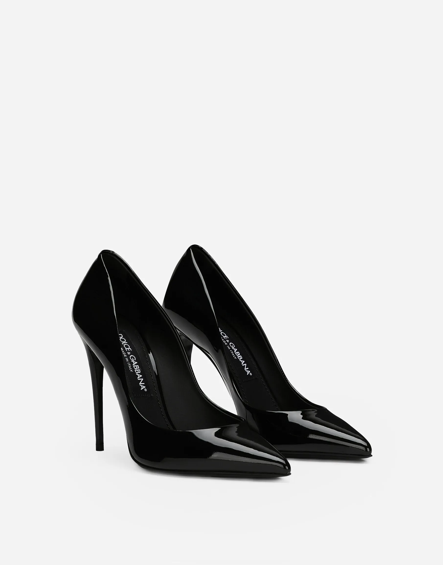 Patent leather pumps