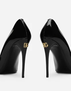 Patent leather pumps