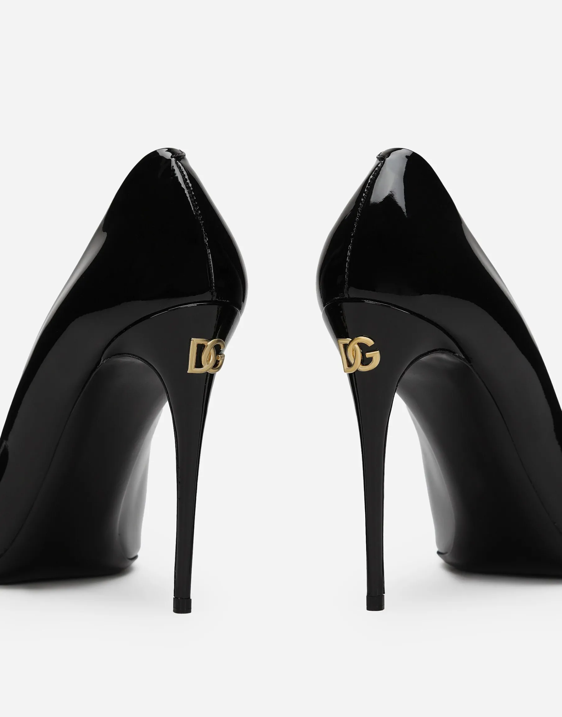 Patent leather pumps