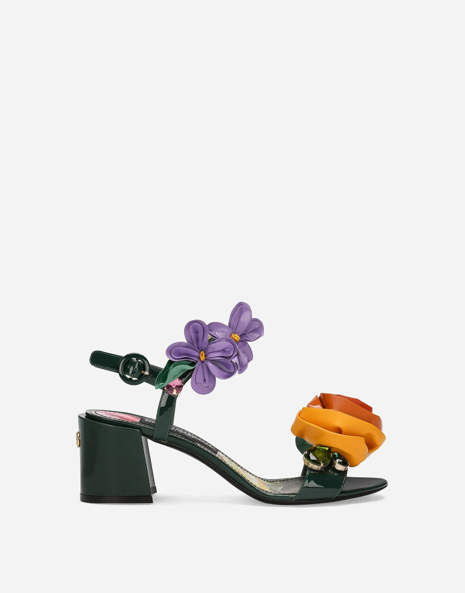 Patent leather sandals