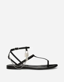 Patent leather sandals