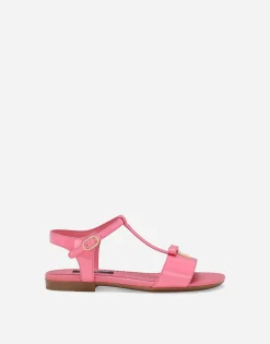 Patent leather sandals