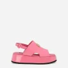 Patent leather sandals