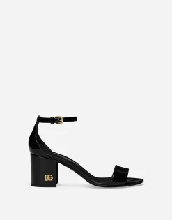 Patent leather sandals