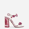 Patent leather sandals