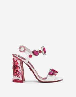 Patent leather sandals