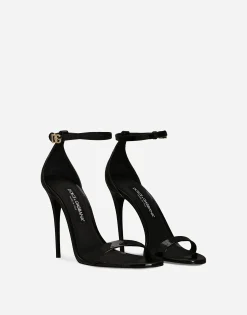 Patent leather sandals