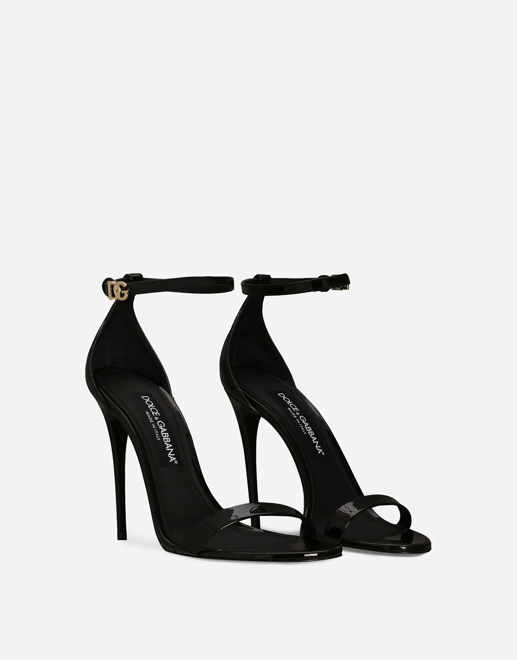 Patent leather sandals
