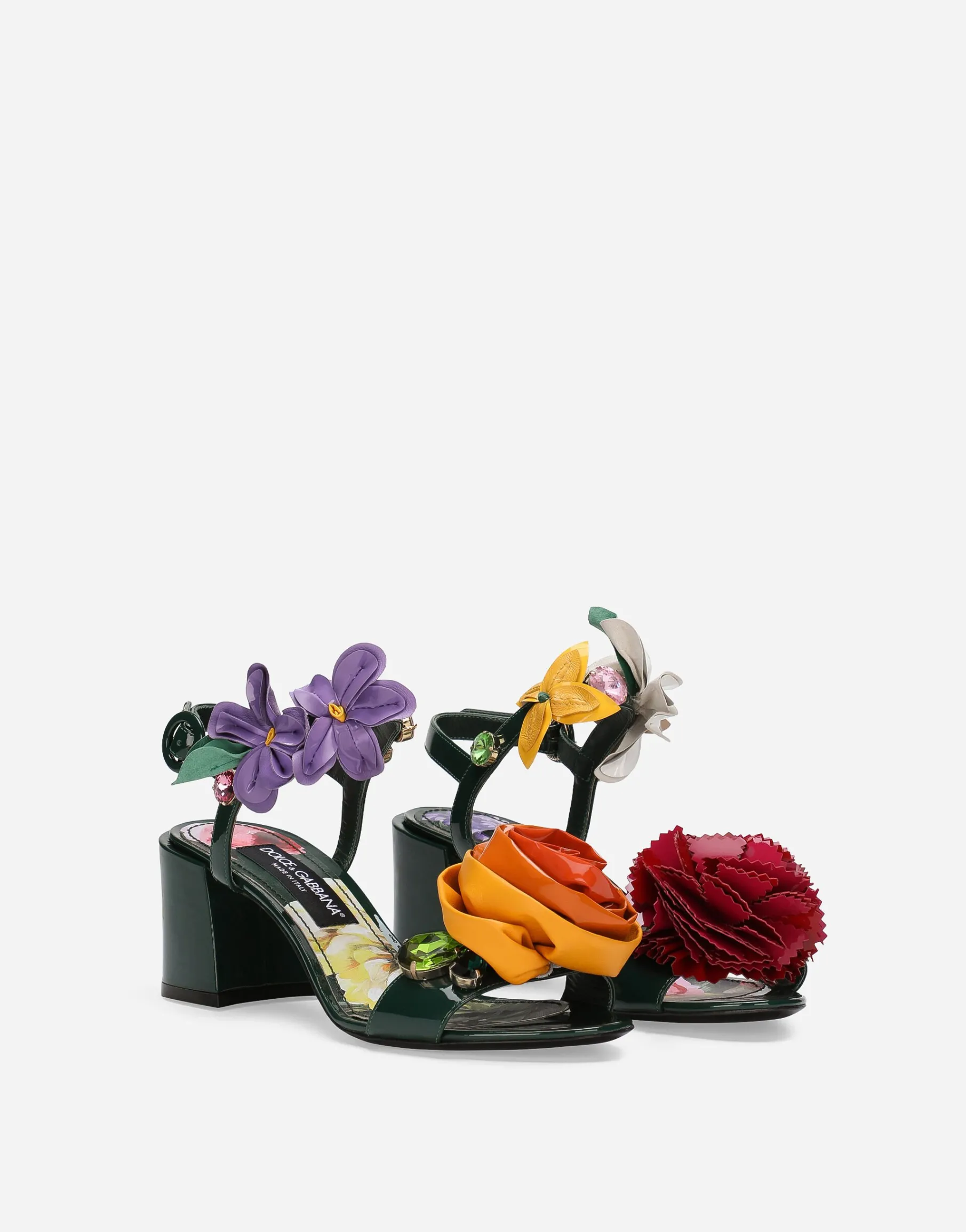 Patent leather sandals