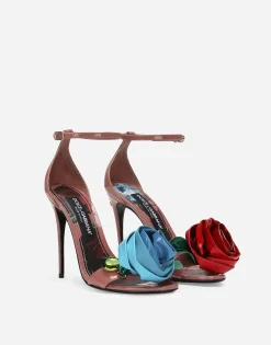 Patent leather sandals