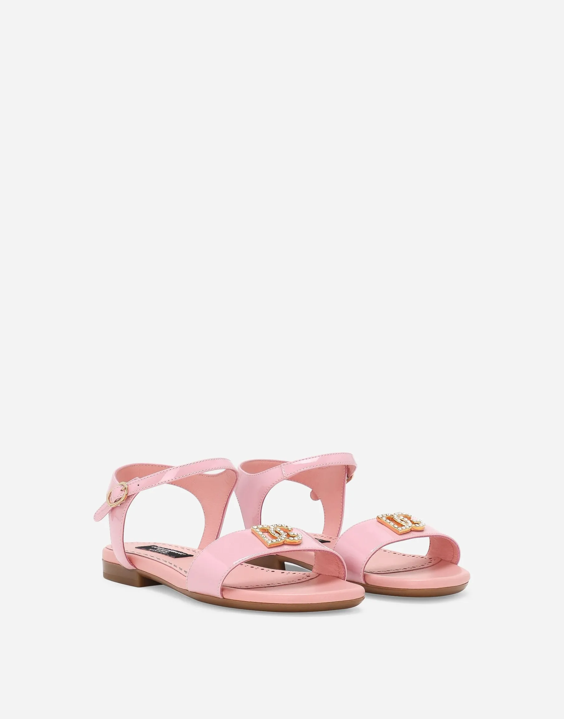 Patent leather sandals