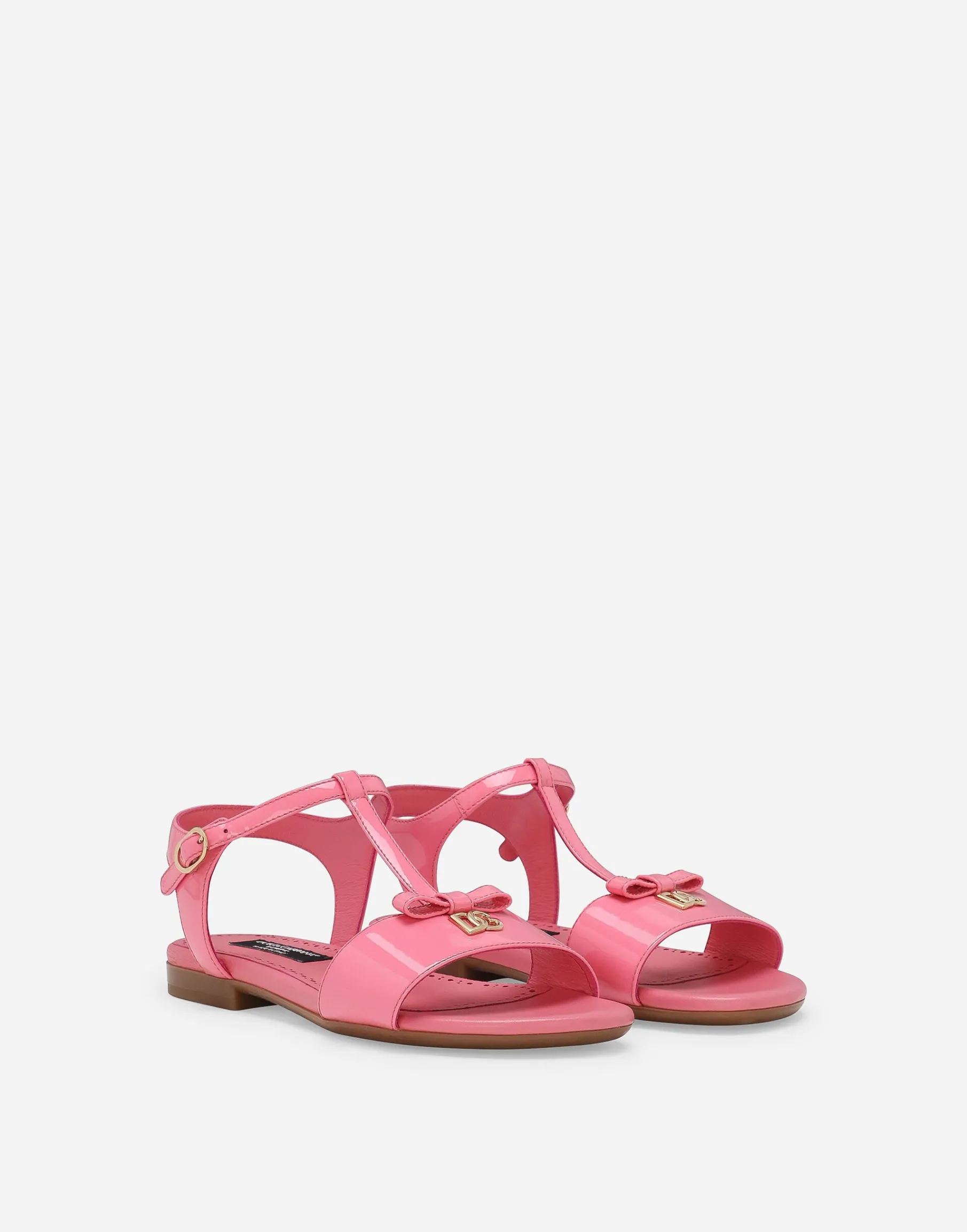 Patent leather sandals