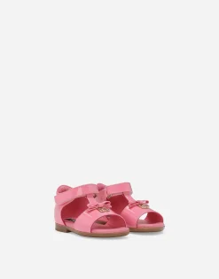Patent leather sandals