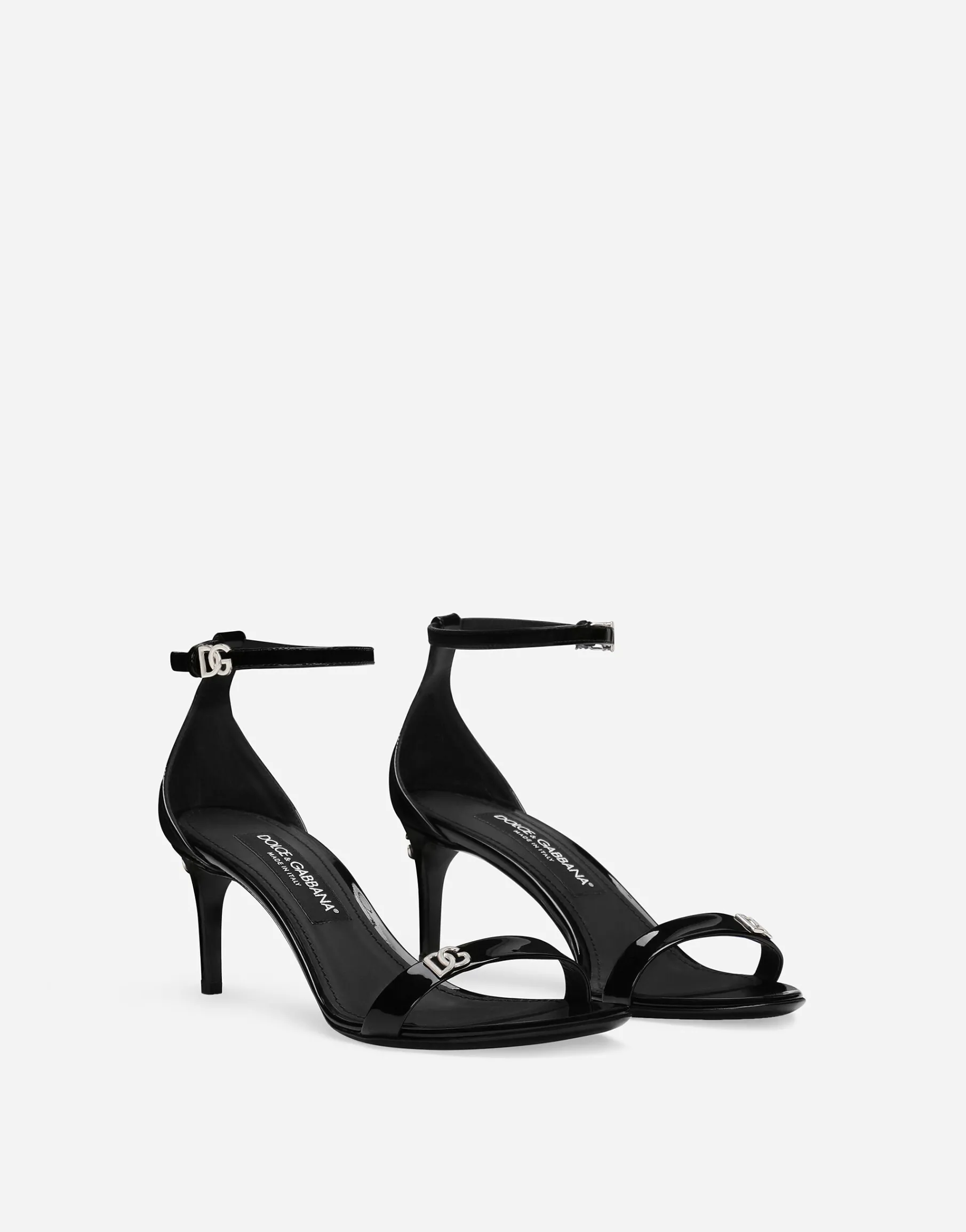 Patent leather sandals