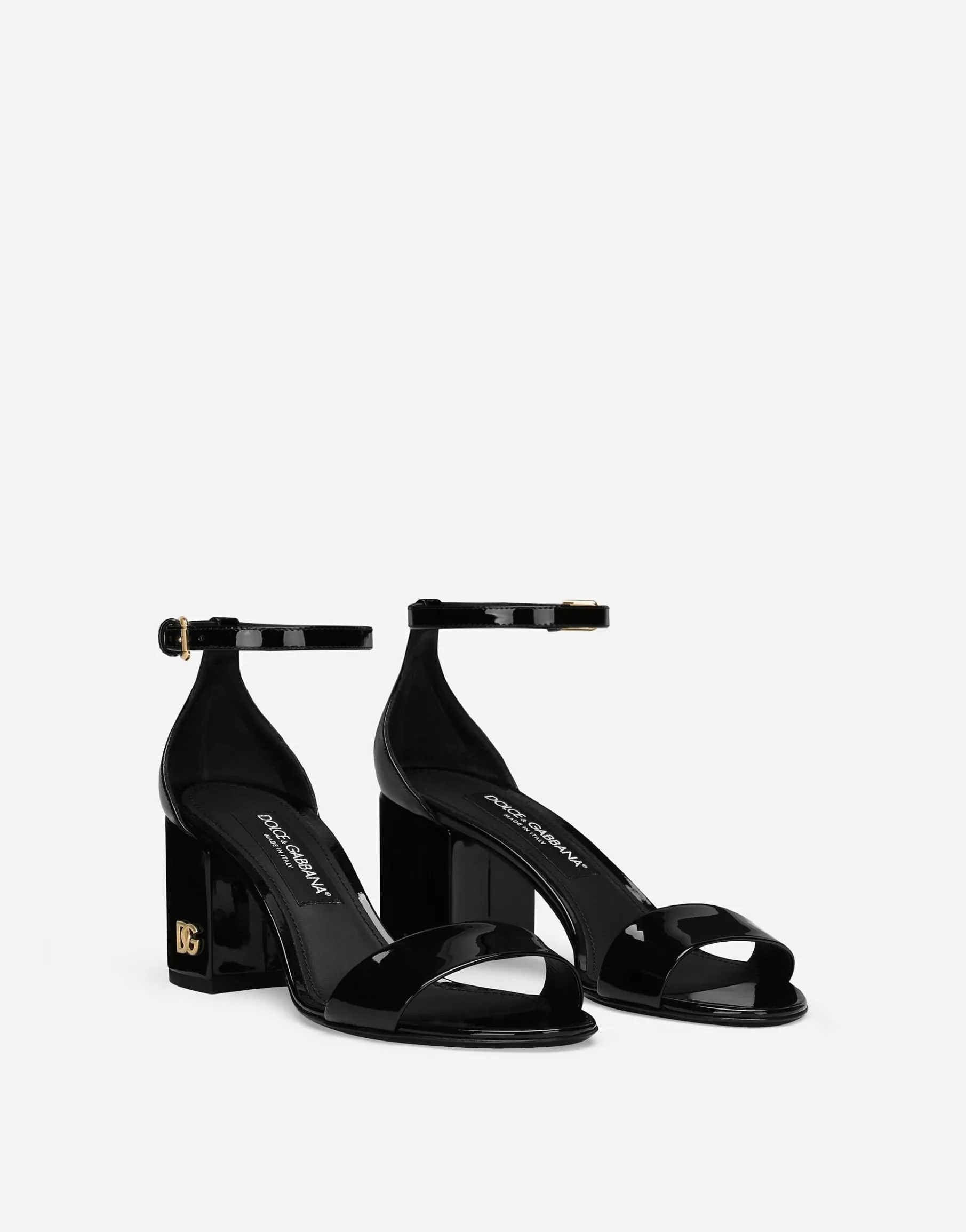 Patent leather sandals