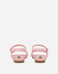 Patent leather sandals
