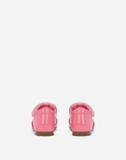 Patent leather sandals