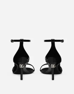 Patent leather sandals