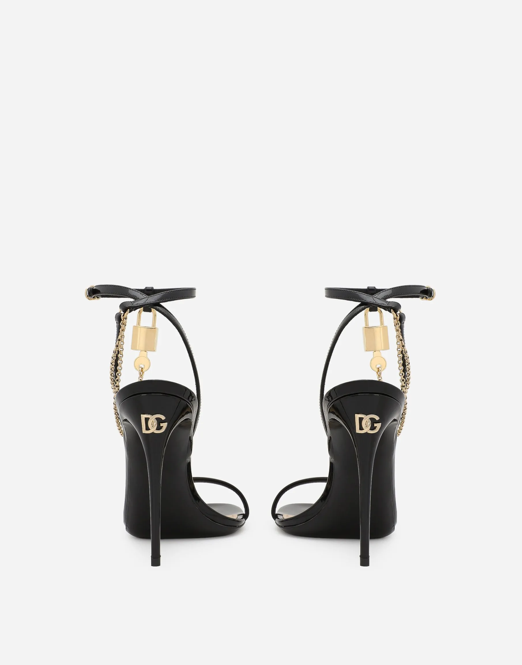 Patent leather sandals