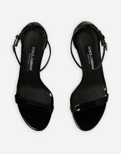 Patent leather sandals