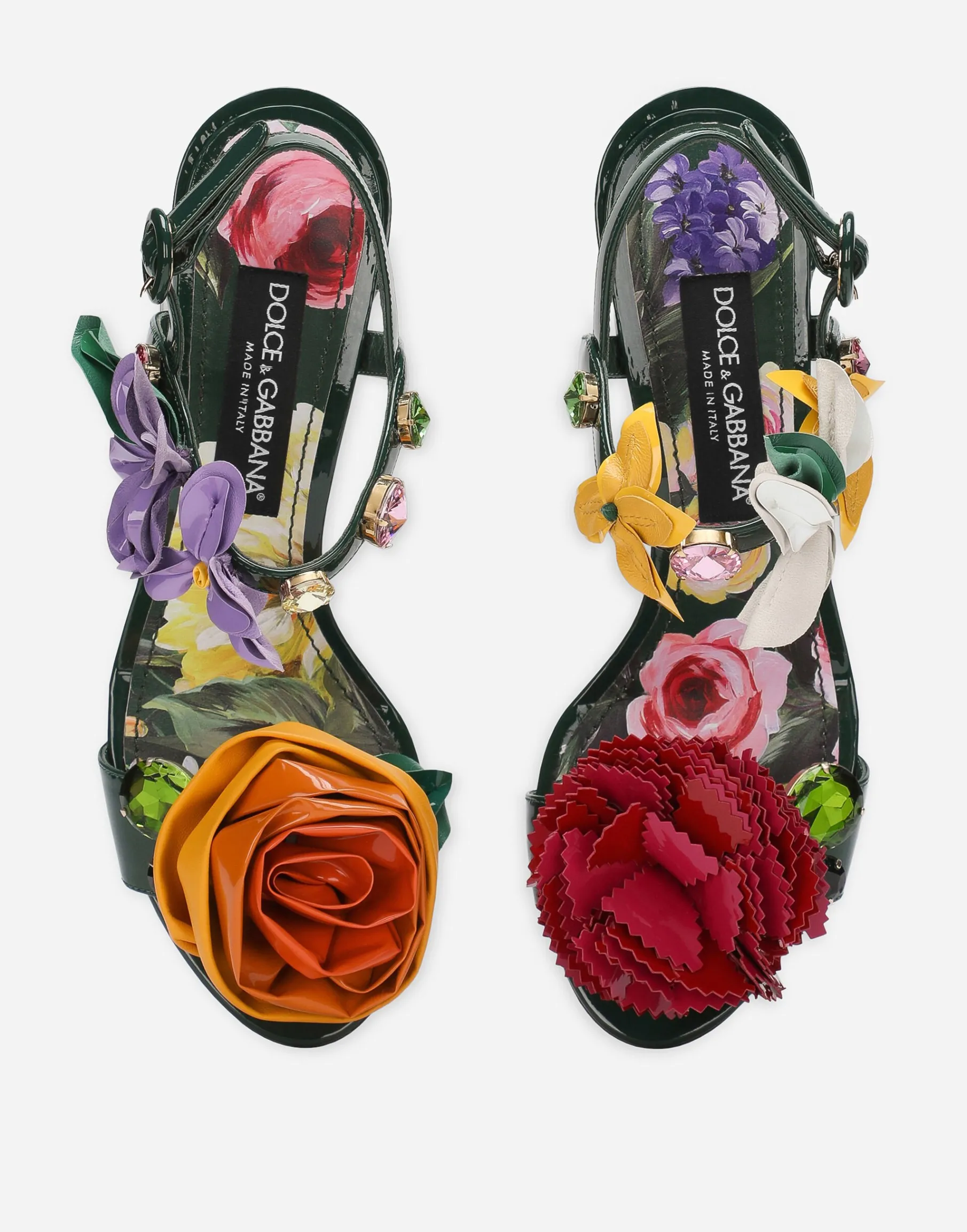 Patent leather sandals