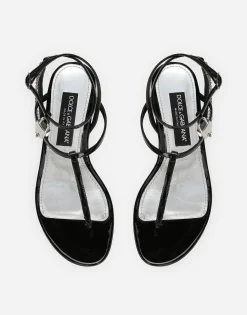 Patent leather sandals