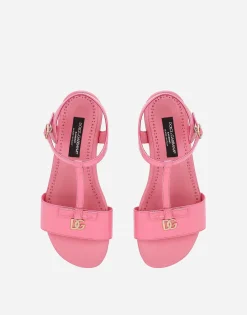 Patent leather sandals