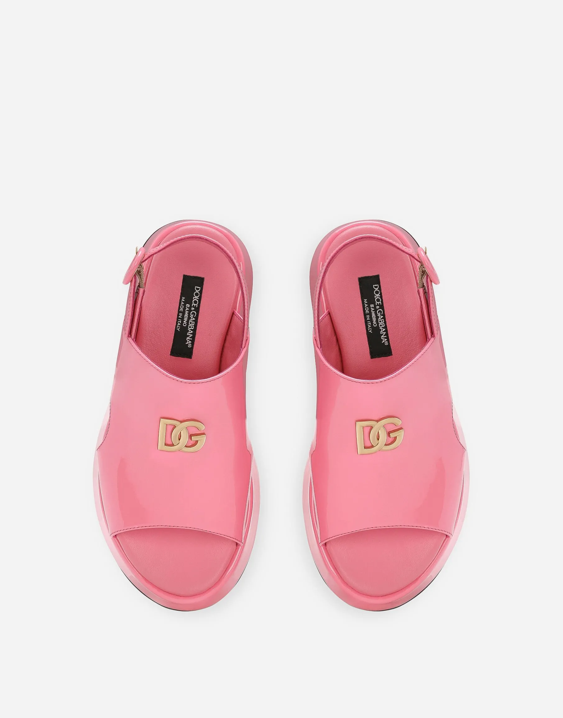 Patent leather sandals