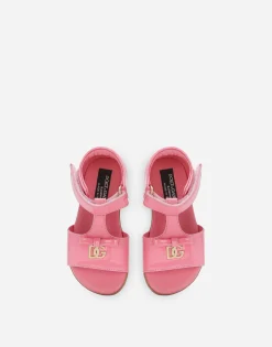 Patent leather sandals