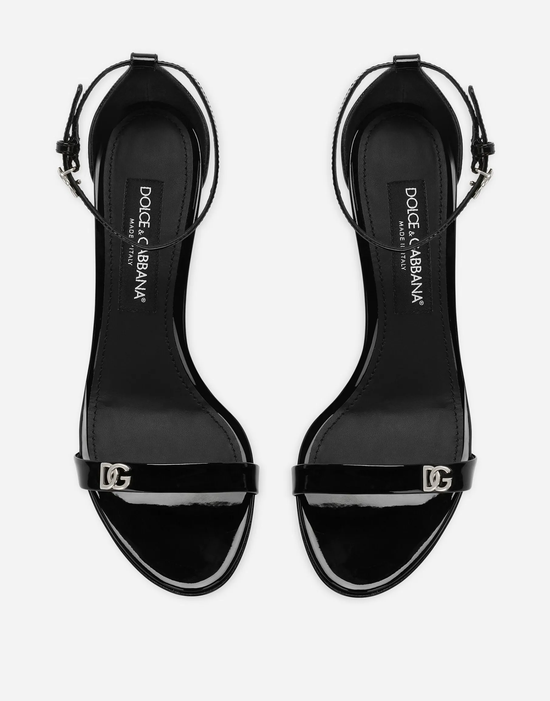 Patent leather sandals
