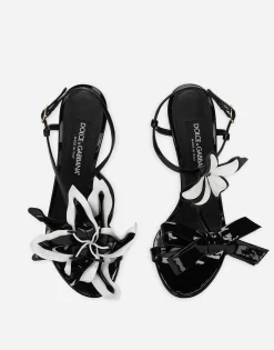 Patent leather sandals