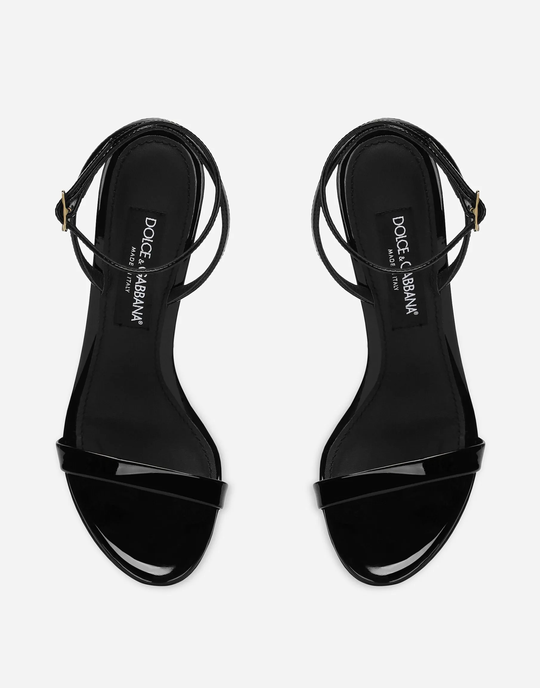 Patent leather sandals