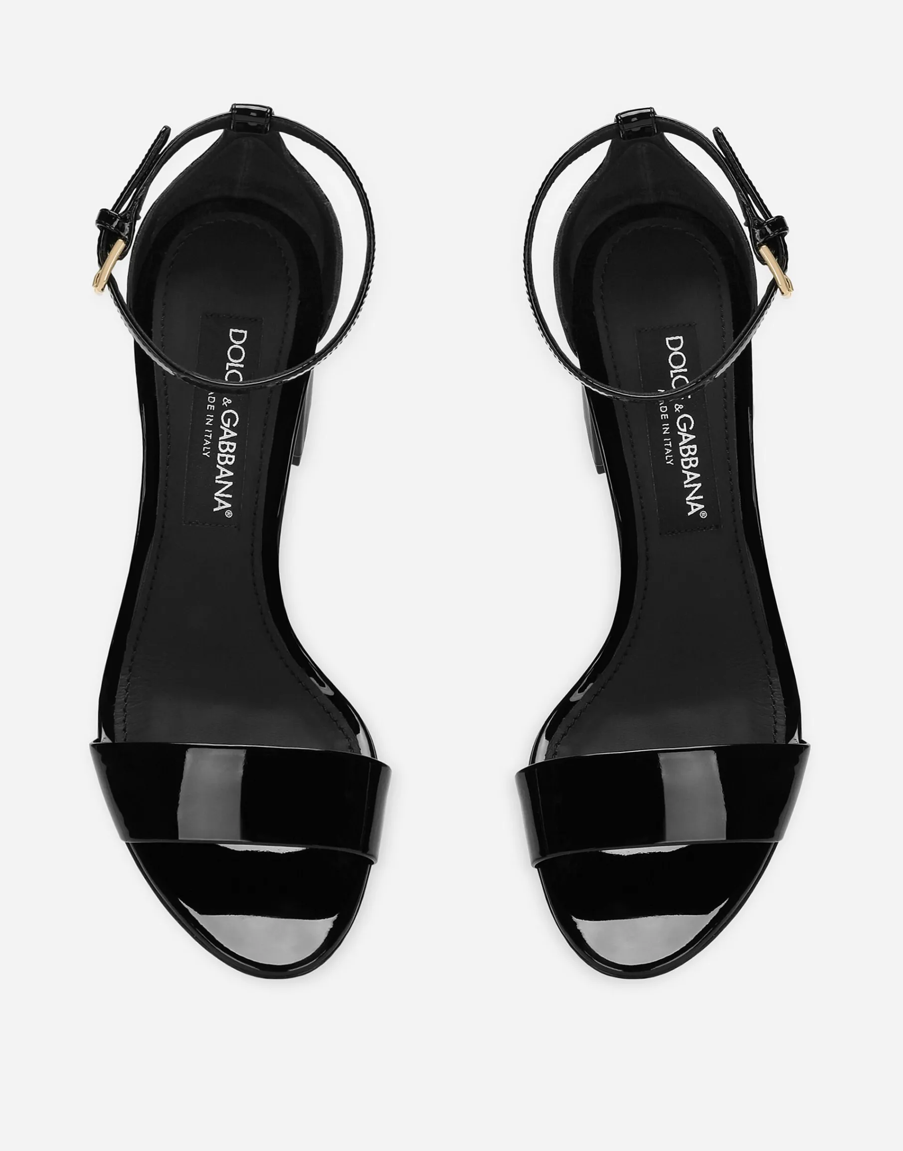 Patent leather sandals