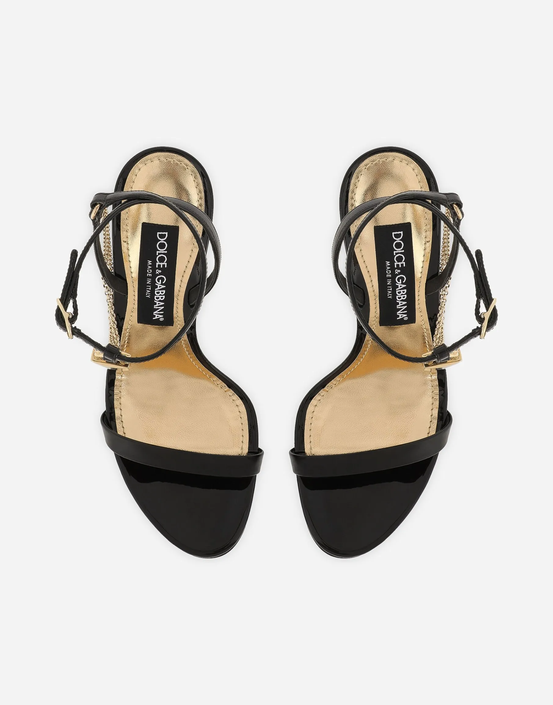 Patent leather sandals