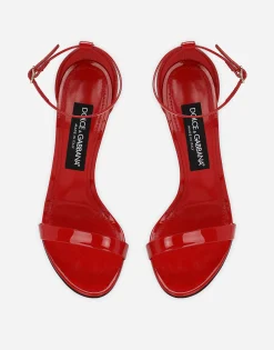 Patent leather sandals