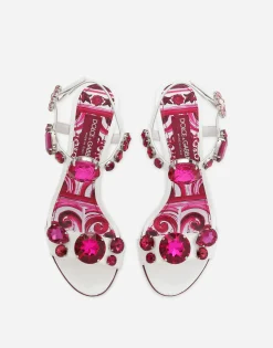 Patent leather sandals
