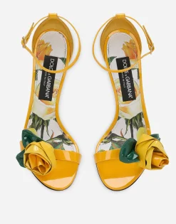 Patent leather sandals