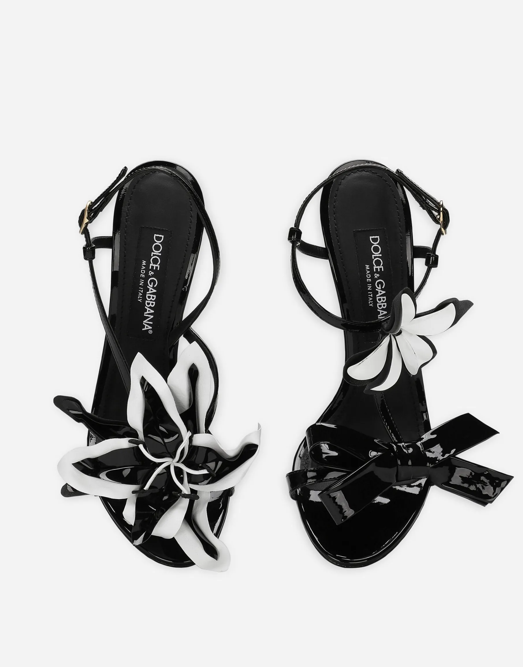 Patent leather sandals