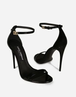Patent leather sandals